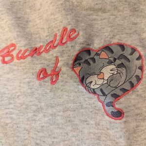 Girls vintage Cat embroidered‎ sweatshirt size 14/16